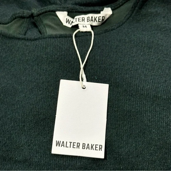 Walter Baker Gloriana Ruched Sweater Mini Dress Hunter Green NWT Size M $228 - Picture 7 of 7